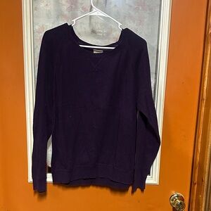 L.L. Bean Women's Deep Purple Crew Neck Sweater